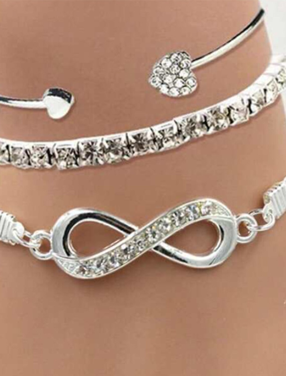 Aimishang 3pcs Women's Cuff Classic Precious Vintage Personalized Alloy Bracelet Jewelry Silver / Golden / Rose Gold For Gift Festival