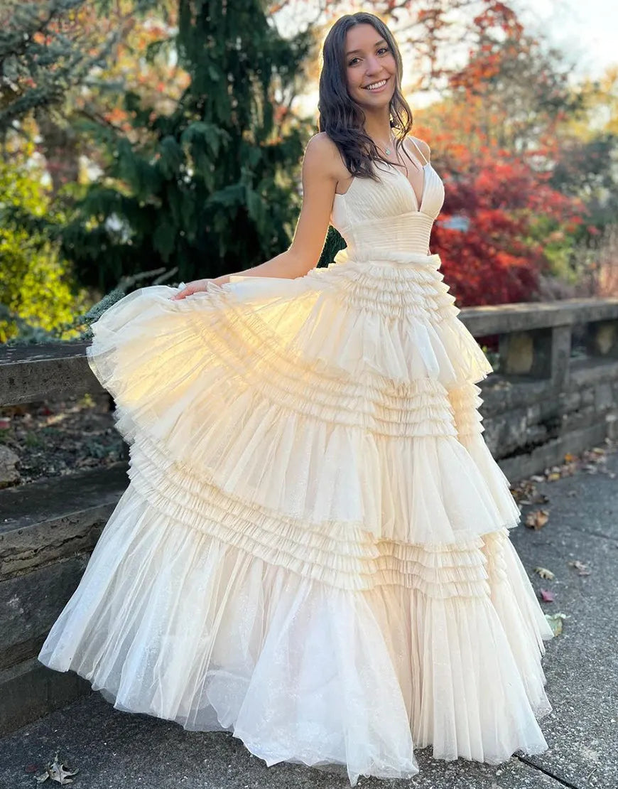 Aimishang A-Line Long Prom Dress Daffodil Doric Sweetheart Graduation Dress With Slit