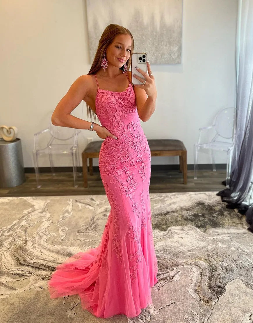 Aimishang Evening Dresses Mermaid Open Back Prom Dresses Polyester Floor Length main image 1