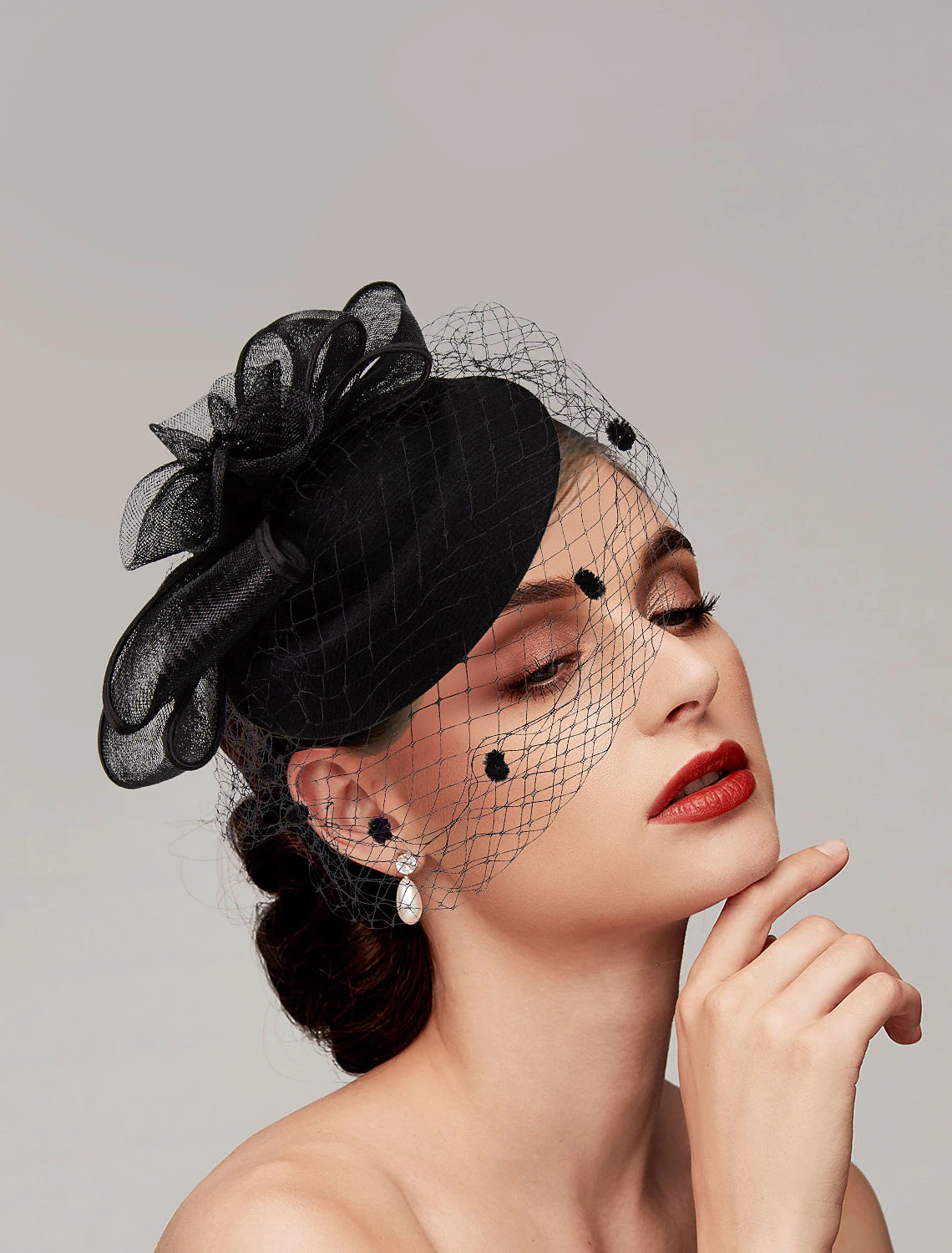 Aimishang Feathers / Net Fascinators / Hats / Headpiece with Feather / Cap / Flower 1 PC Wedding / Ladies Day Headpiece