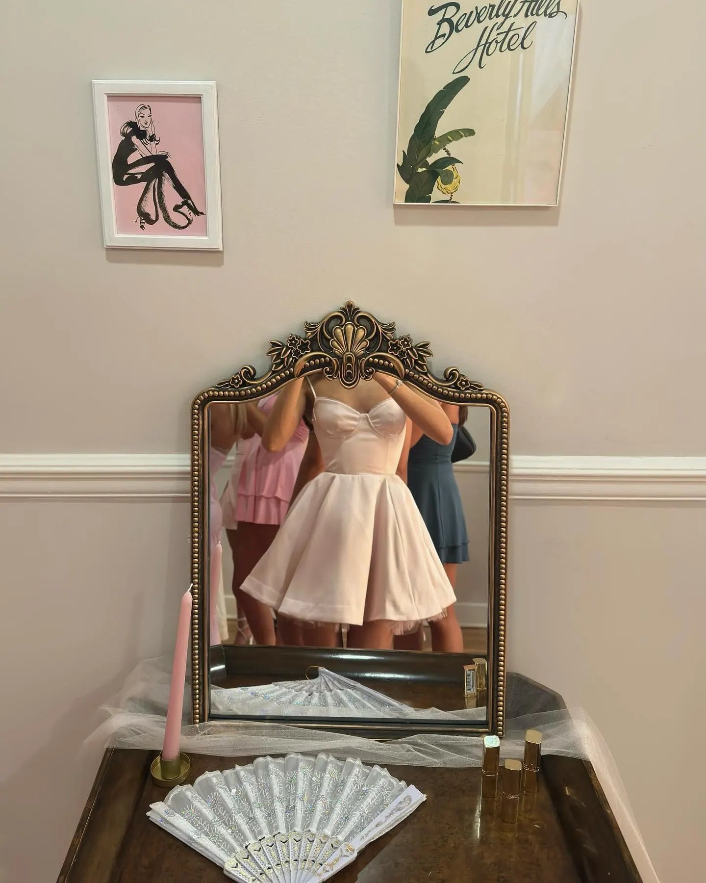 Aimishang Lovely A Line Spaghetti Straps Homecoming Dress Short Prom Dress Sweet Birthday Party Dress