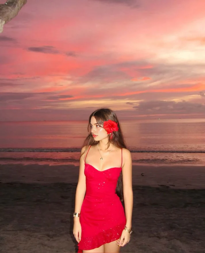 Aimishang Charming Spaghetti Straps Ruffles Short Homecoming Dress Lovely Birthday Party Dress Sexy Vacation Beach Dress