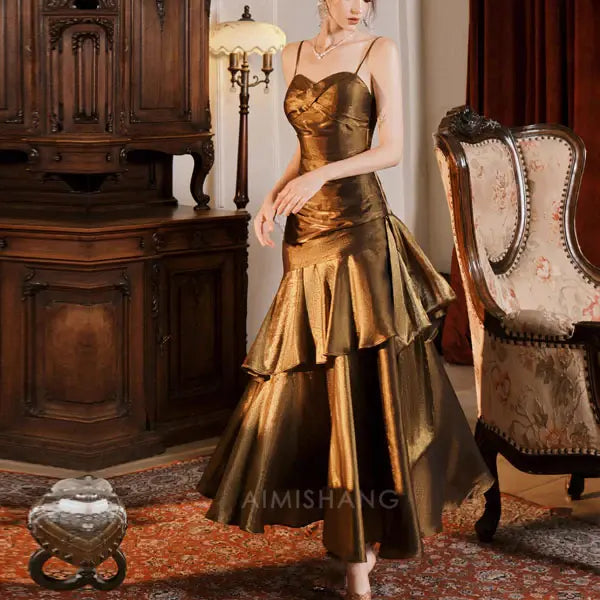 Aimishang Elegant Ruffled Tiered Maxi Dress Long Prom Dress Charming Evening Party Dress Women's Dresses