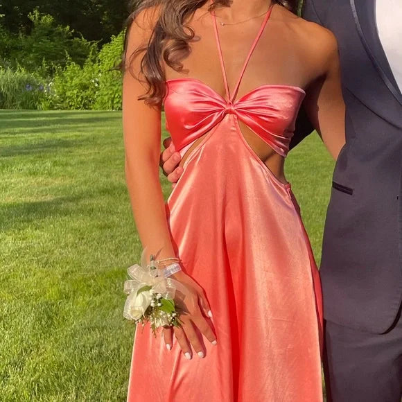 Aimishang Simple Pink Long Prom Dress Charming Evening Party Dress Elegant Formal Dress