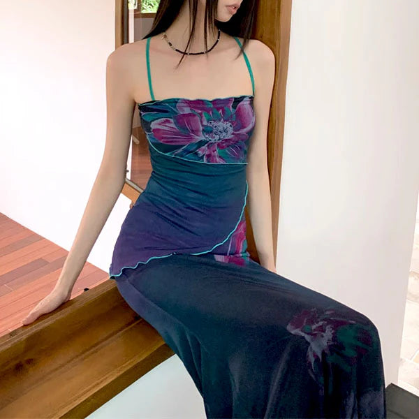 Aimishang Elegant Mermaid Floral Maxi Dress Long Prom Dress Charming Evening Party Dress Women's Dresses