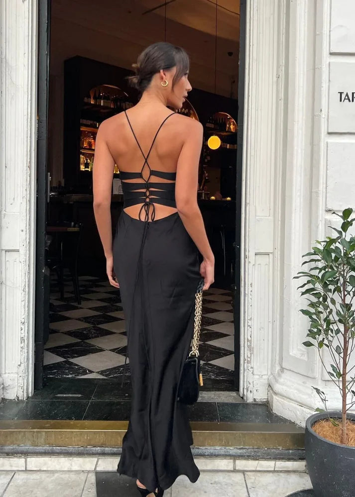 Fuchsia V Neck Straps Mermaid Long Party Dress Sexy Formal Dress Wholesale