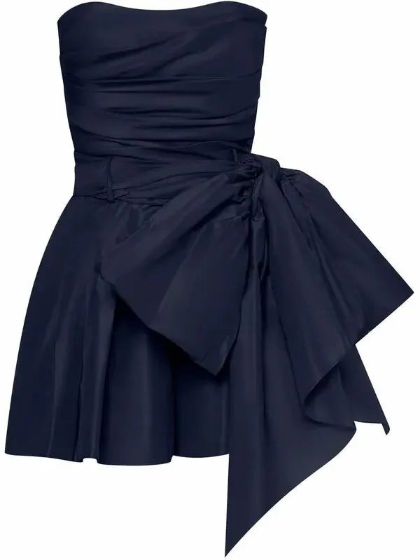 Aimishang Lovely A Line Strapless Short Homecoming Dress Cute Birthday Party Dress With Bow No With Accessories