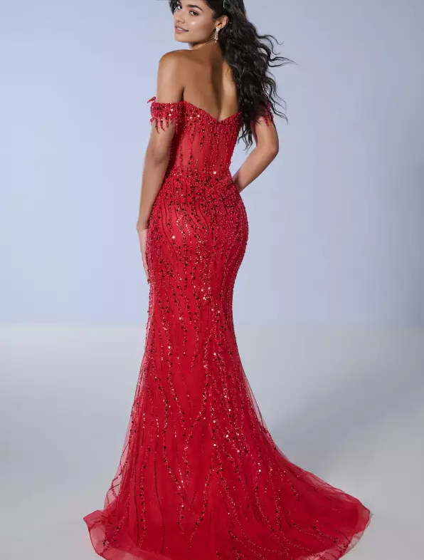 Aimishang Sexy Mermaid Off the Shoulder Long Prom Dress With Slit Charming Evening Dress Sparkly Birthday Party Dress