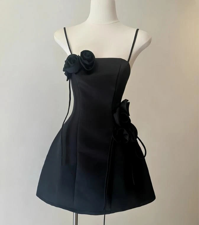 Aimishang Sweet A Line Spaghetti Straps Homecoming Dresses With Flowers Lovely Birthday Party Dress Short Graduation Dress