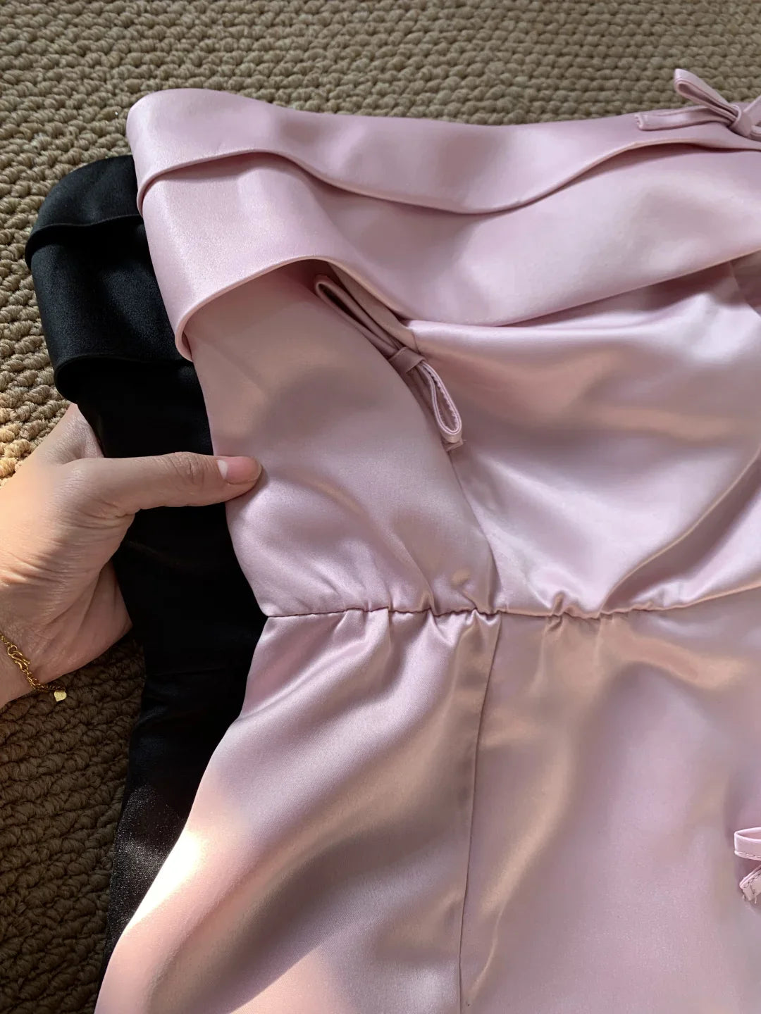 Aimishang Sweet Strapless Homecoming Dress With Bows Lovely Graduation Dress Cute Short Birthday Party Dress