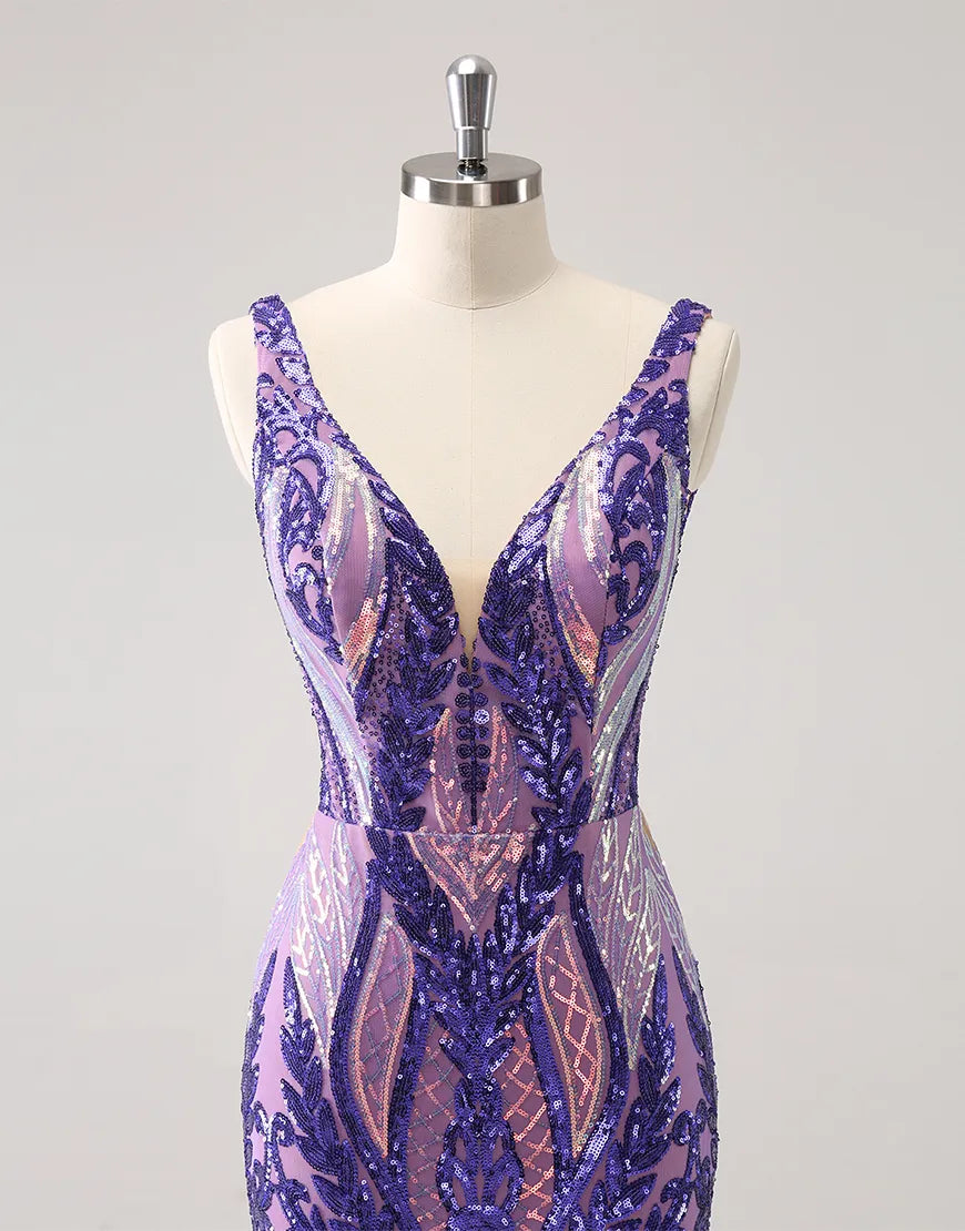 Aimishang Homecoming Dress Sequined Embroidery Tight
