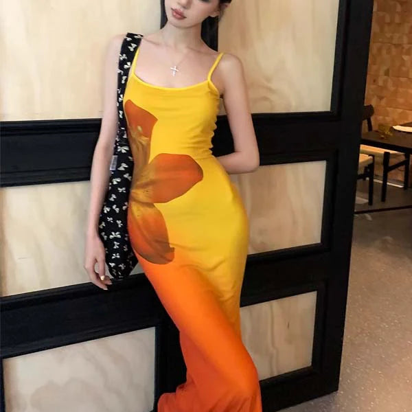 Aimishang Charming Spaghetti Straps Maxi Dress Long Prom Dress Elegant Evening Party Dress Women's Dresses