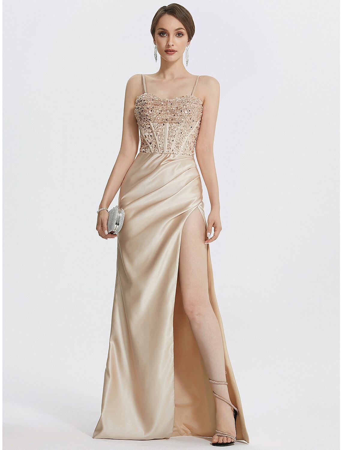 Aimishang Sheath / Column Evening Gown Elegant Dress Formal Black Dress Tea Length 3/4 Length Sleeve Square Neck Fabric with Feather