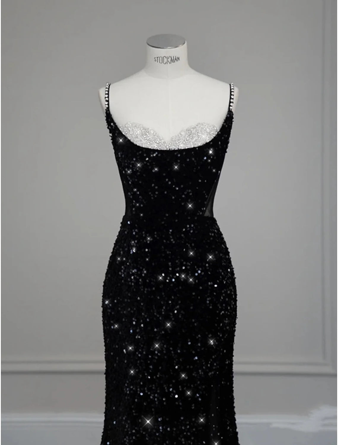 Aimishang Mermaid / Trumpet Evening Gown Sparkle & Shine Dress Formal Wedding Guest Floor Length Sleeveless Spaghetti Strap Sequined with Sequin