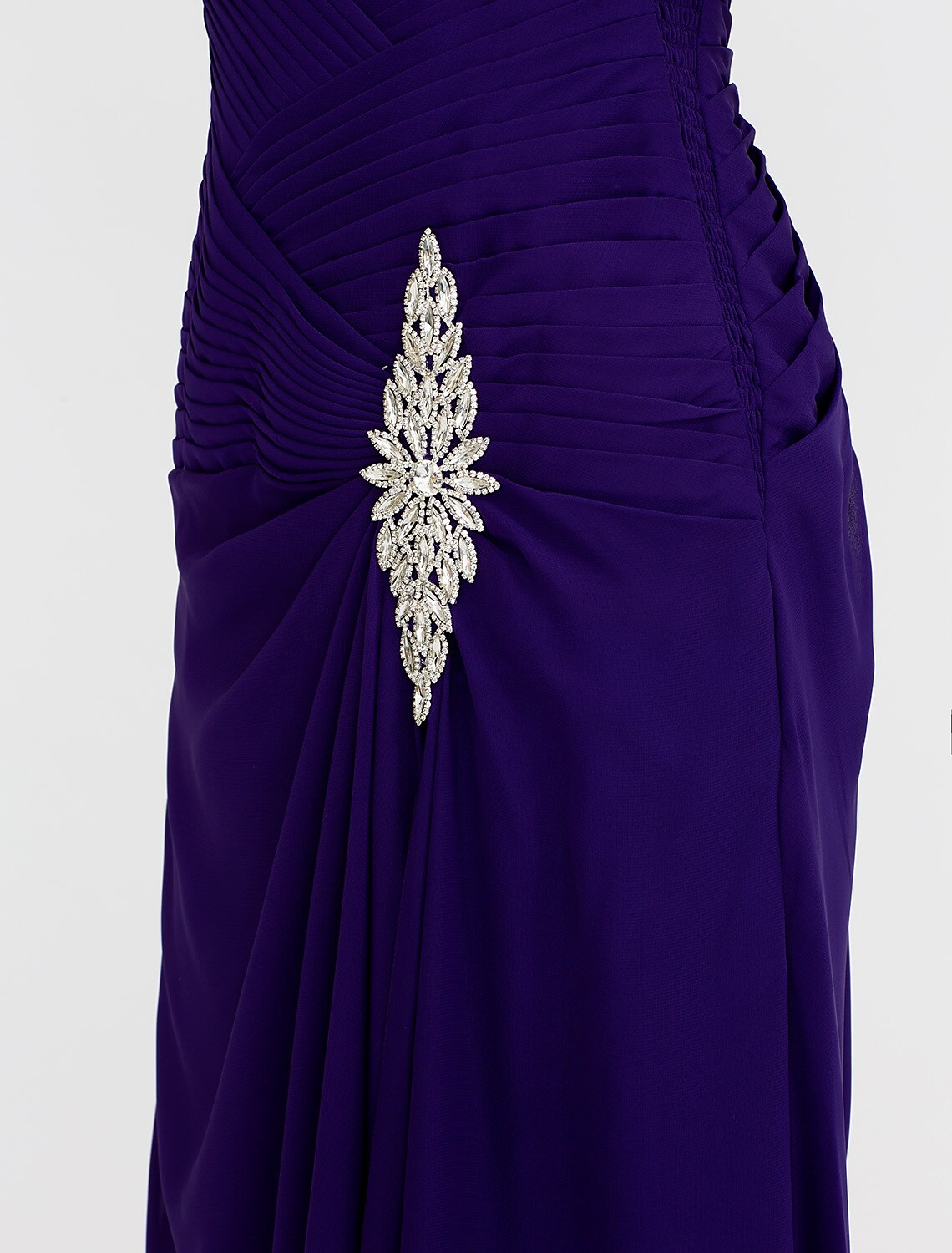 Aimishang Sheath / Column Mother of the Bride Dress Color Block Lace Up Cowl Neck Ankle Length Chiffon Charmeuse Sleeveless with Criss Cross Beading