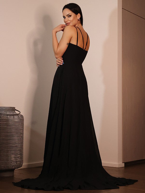 Aimishang A-Line/Princess Sweetheart Sleeveless Long Prom Dresses Elegant Evening Party Dress