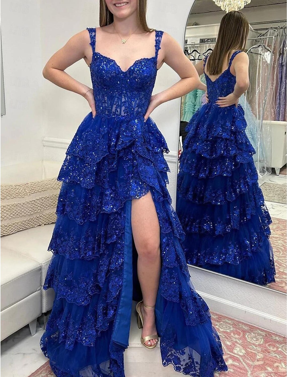 Aimishang Mermaid Black Prom Dresses Corsets Dress Wedding Guest Evening Party Court Train Sleeveless Off Shoulder Tulle with Sequin Slit