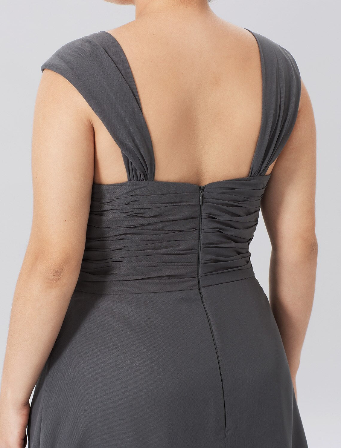 Aimishang A-Line Mother of the Bride Dress Formal Plus Size Elegant Straps Knee Length Chiffon Sleeveless Wedding Guest Dress Party Dress