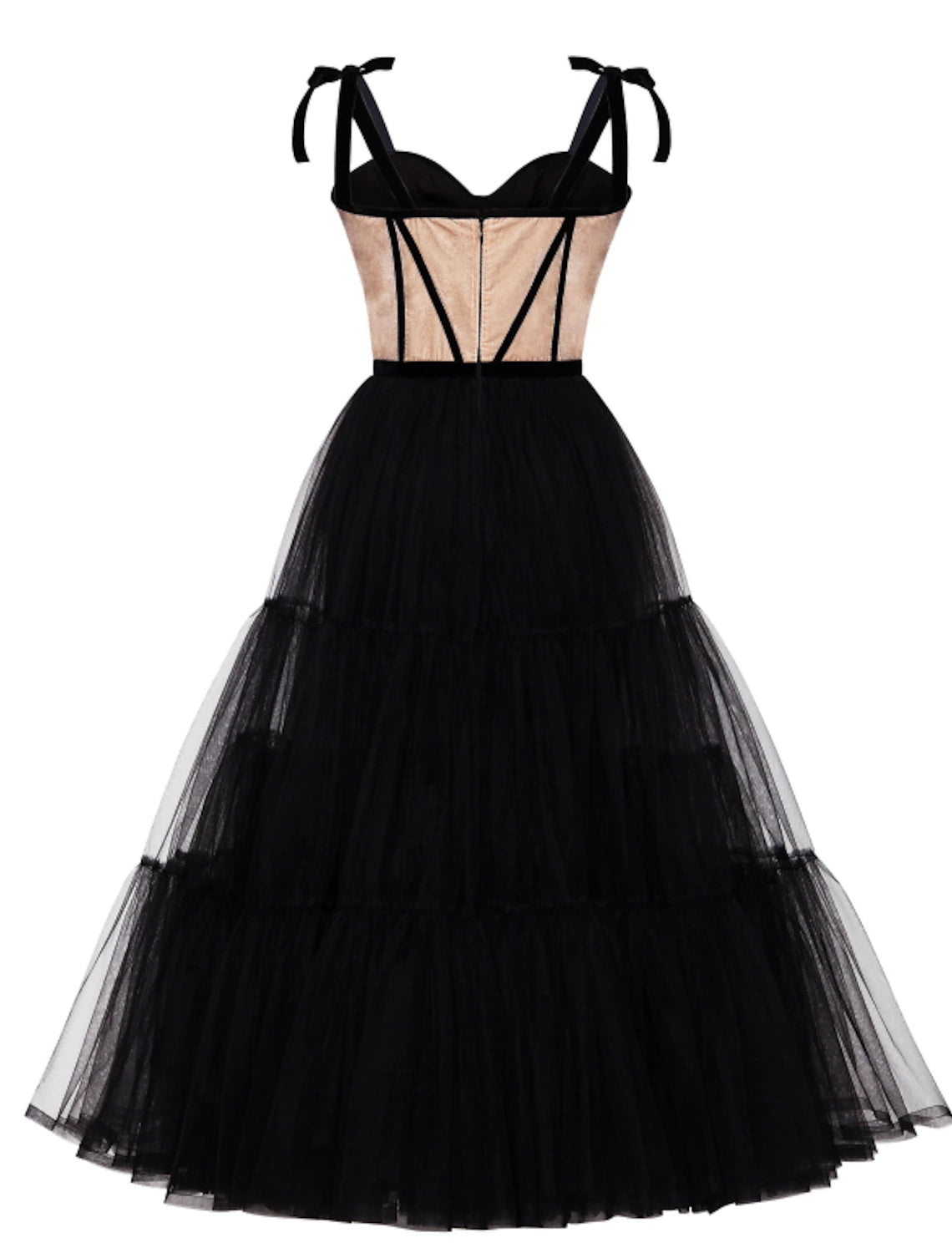 Aimishang A-Line Cocktail Dresses Party Black Dress Plus Size Wedding Guest Cocktail Party Tea Length Sleeveless Sweetheart Wednesday Addams Family Tulle with Pleats Tiered