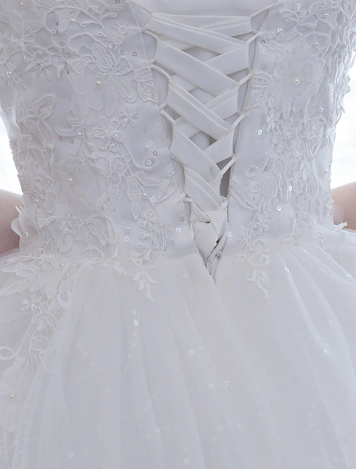 Aimishang Reception Formal Wedding Dresses Ball Gown Illusion Neck Half Sleeve Floor Length Satin Bridal Gowns With Lace Summer Wedding Party