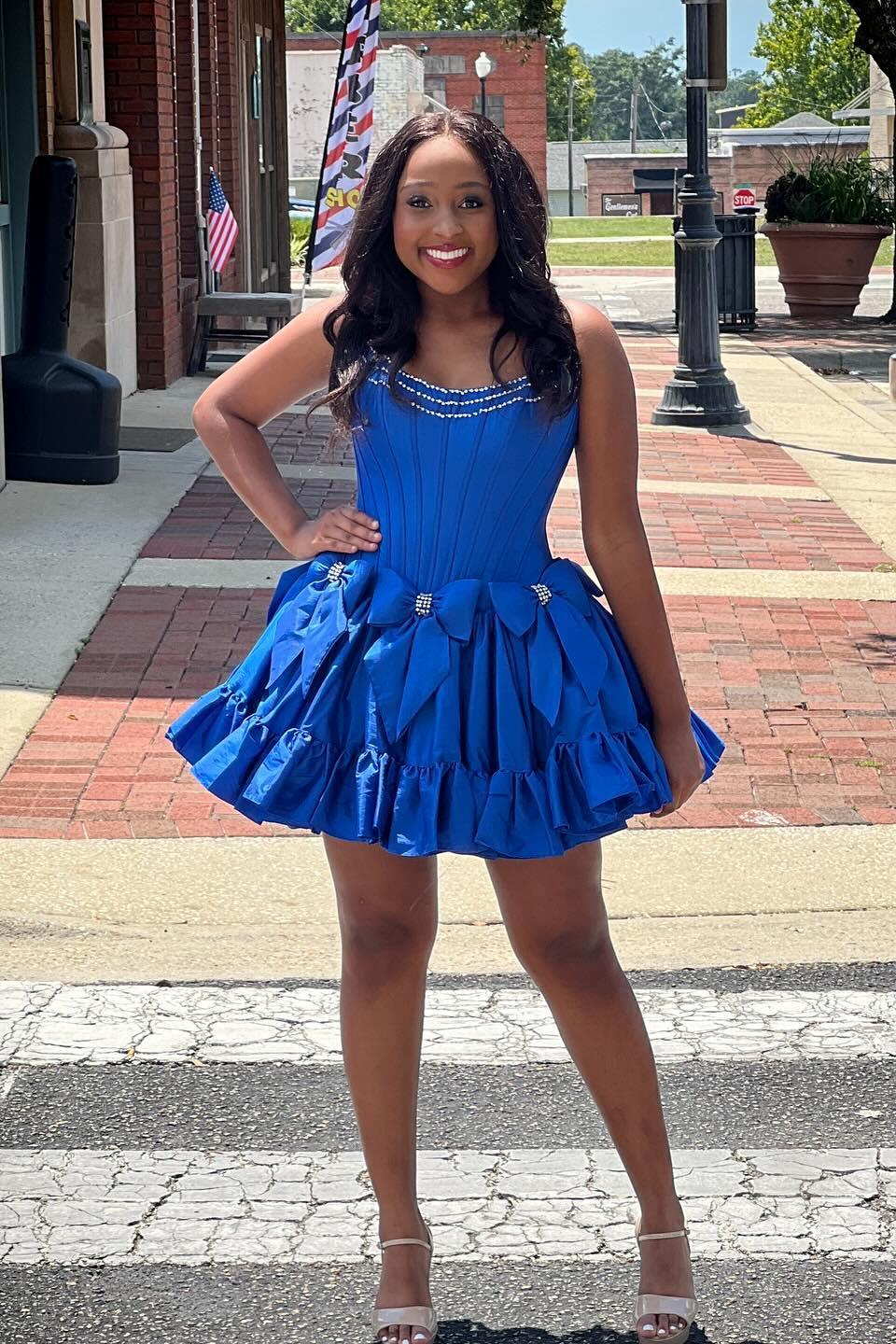Aimishang Sweet A-line Strapless Short Party Dress with Bow Charming Homecoming Dress Graduation Dress