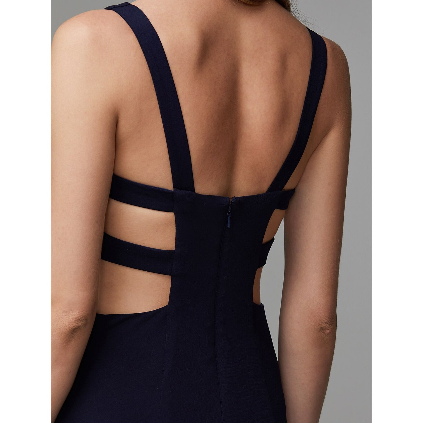 Aimishang Mermaid / Trumpet Cut Out Beautiful Back Elegant Prom Formal Evening Dress V Neck Sleeveless Floor Length Spandex with Pleats