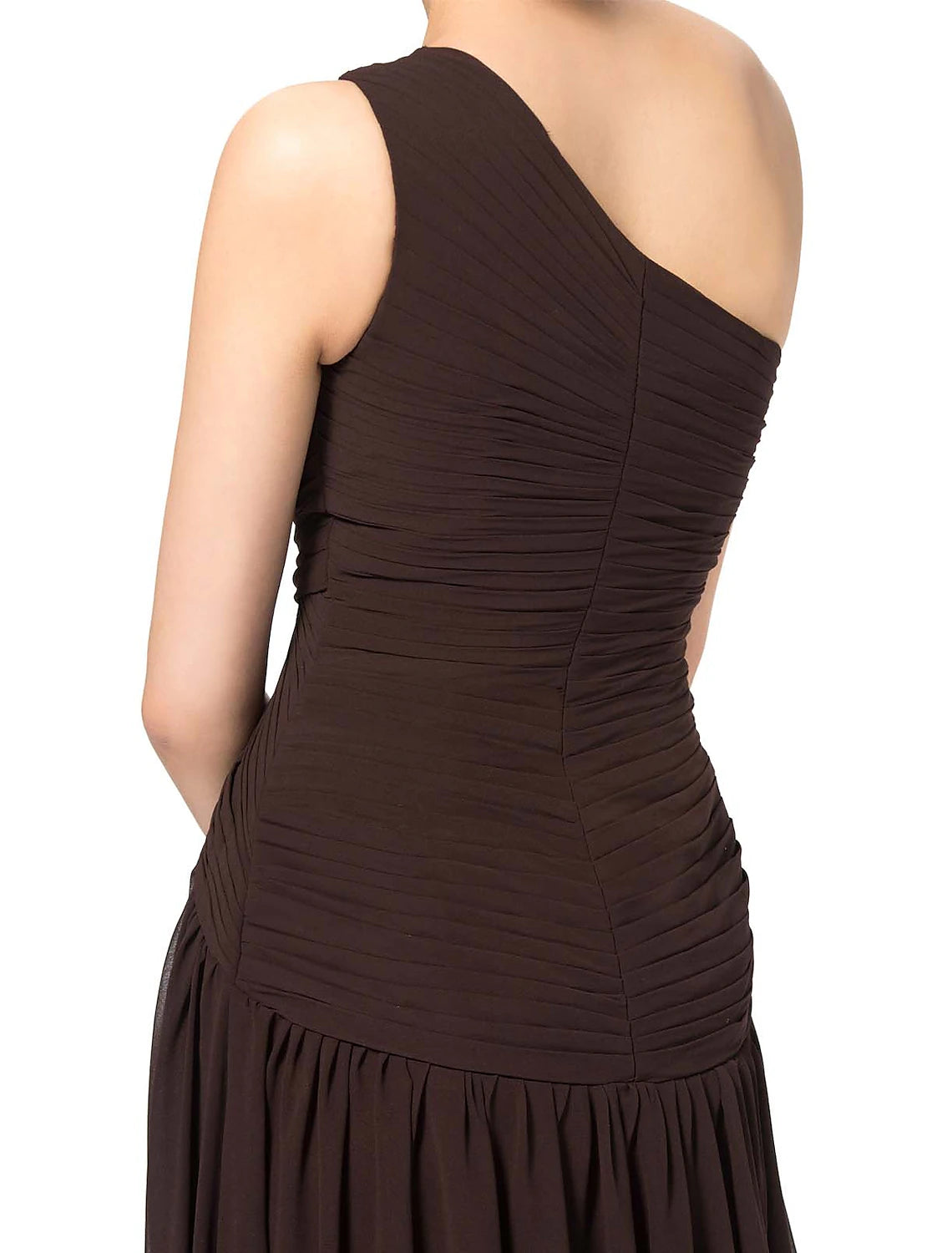 Aimishang A-Line Elegant Sexy Party Wear Formal Evening Dress One Shoulder Backless Sleeveless Floor Length Chiffon with Slit