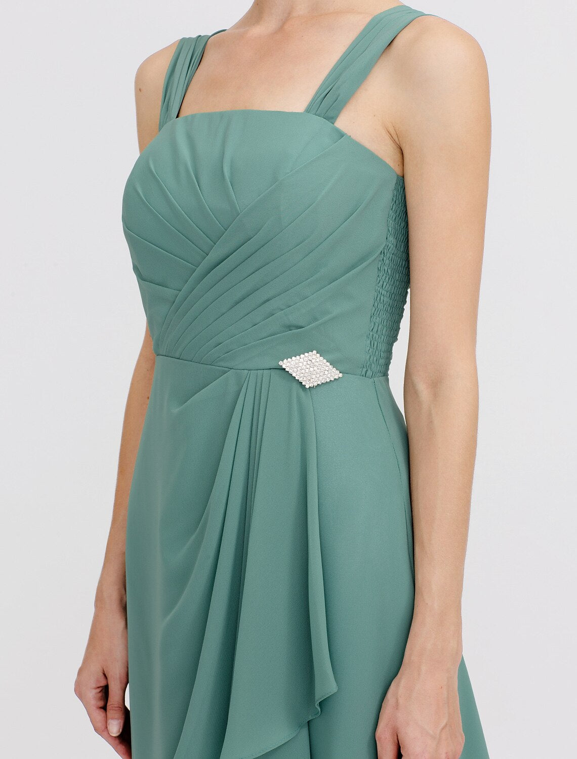 Aimishang A-Line Mother of the Bride Dress Formal Elegant Two Piece Strap Short / Mini Chiffon Sleeveless yes with Pleats Beading