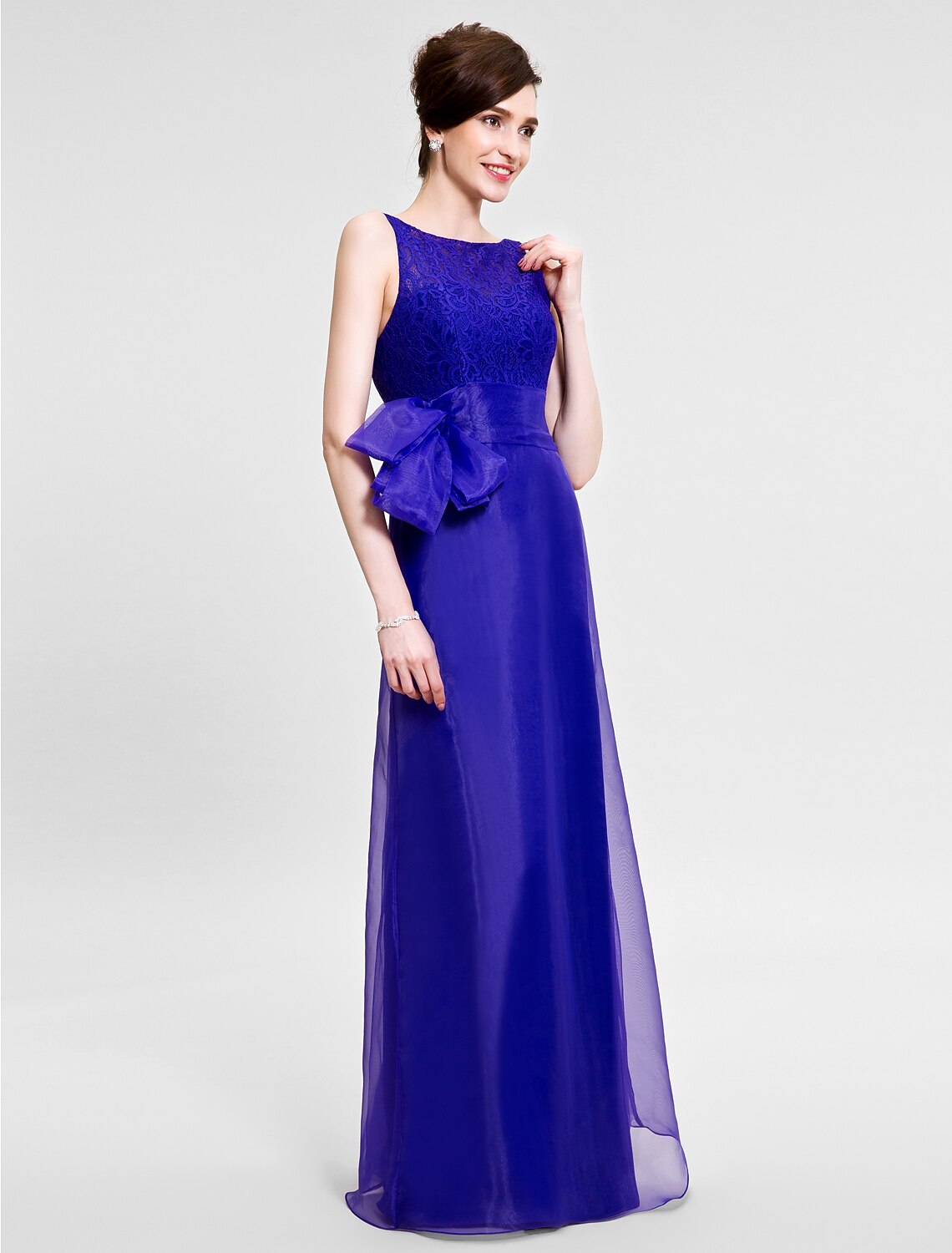 Aimishang Mermaid / Trumpet Mother of the Bride Dress Beautiful Back Bateau Neck Floor Length Organza Sleeveless No with Lace