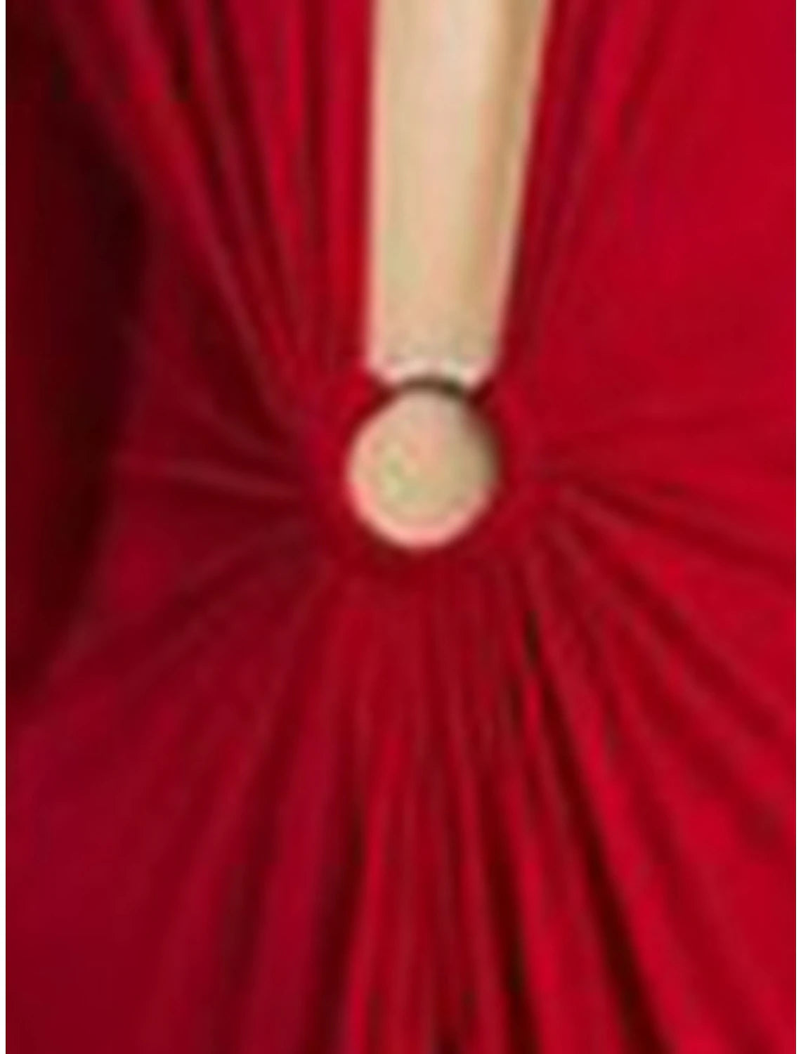 Aimishang Sheath / Column Evening Gown Elegant Dress Formal Ankle Length Christmas Red Green Dress Long Sleeve V Neck Chiffon with Pleats Slit