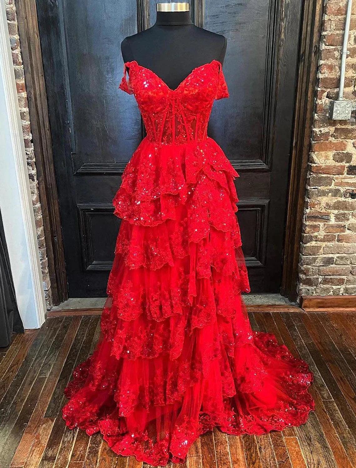 Aimishang Mermaid Black Prom Dresses Corsets Dress Wedding Guest Evening Party Court Train Sleeveless Off Shoulder Tulle with Sequin Slit