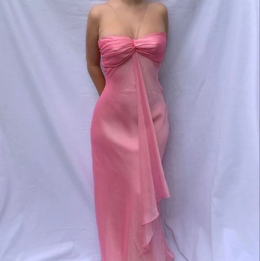 Wholesale Elegant Gowns Evening Dresses Pink Sheath Long Prom Dresses Sweet Formal Party Dress Prom Dress Stores