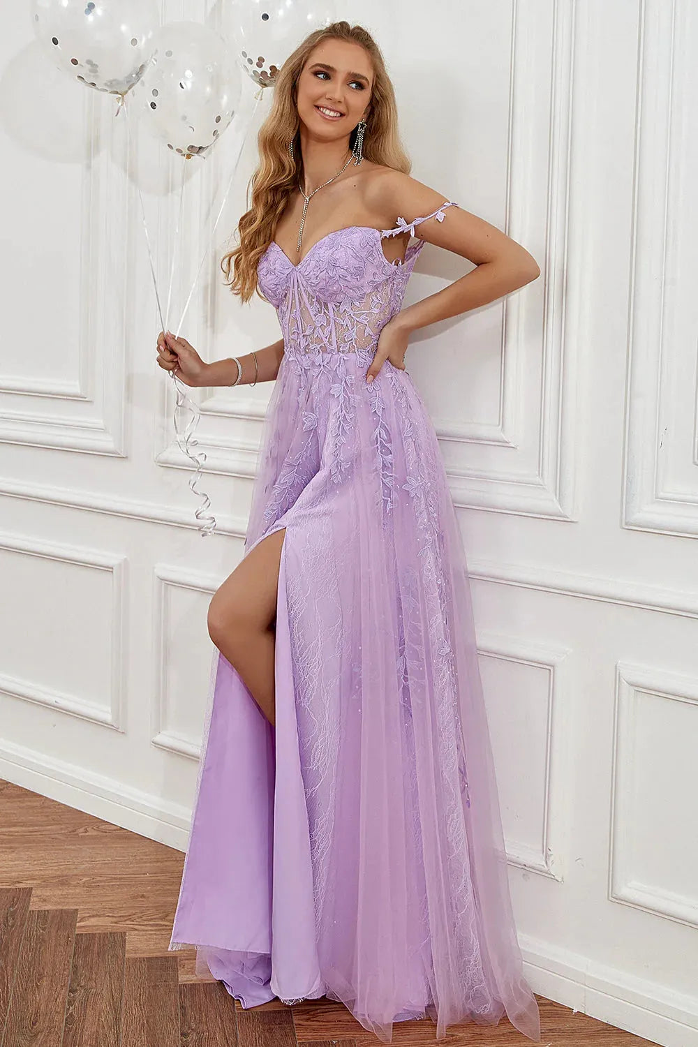 Wholesale Prom Dress A-Line Elegant Lace Sweetheart