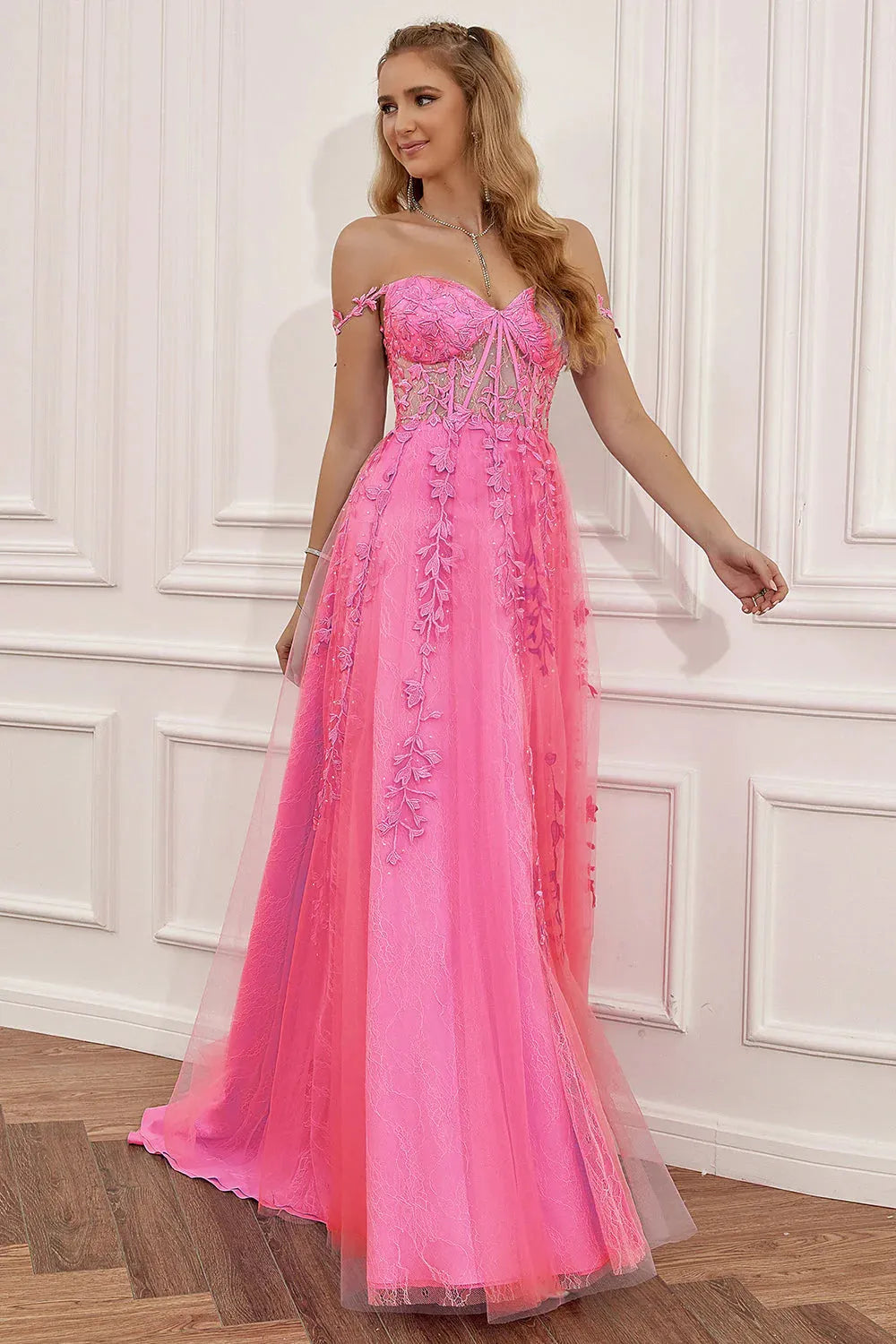 Wholesale Prom Dress A-Line Elegant Lace Sweetheart