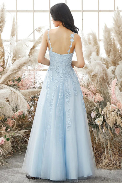 Wholesale A-Line Double Up Prom Dress With Appliques Straps Lace