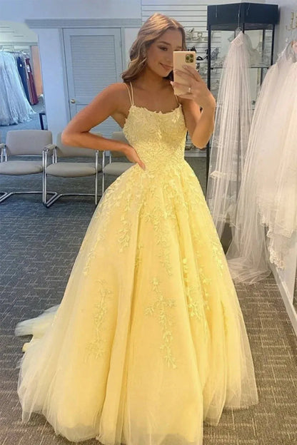 Wholesale A-Line Double Up Prom Dress With Appliques Straps Lace