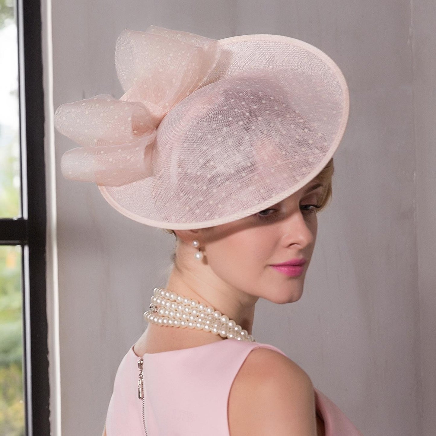 Wholesale Hat Top Hat Sinamay Hat Wedding Tea Party Elegant Wedding With Bowknot Headpiece Headwear