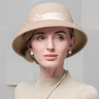 Wholesale Elegant Sweet Wool / Silk Hats with Pure Color 1PC Casual / Holiday Headpiece