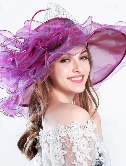 Wholesale Fascinators Hats Sun Hat Veil Hat Holiday Cocktail Elegant Vintage With Feather Bows Headpiece Headwear