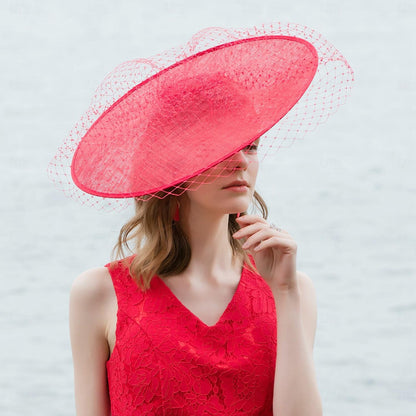 Wholesale Hats Headwear Bucket Hat Sun Hat Veil Hat Wedding Tea Party Elegant Wedding With Tulle Headpiece Headwear