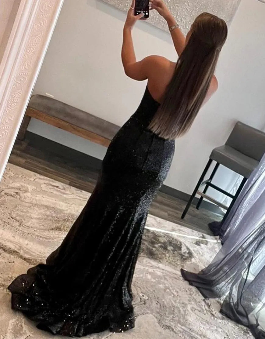 Wholesale Mermaid Sequins Prom Dress Sexy Off-the-Shoulder