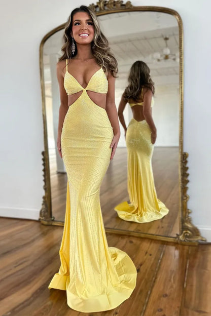 Wholesale Stylish Prom Dress Mermaid Spaghetti Straps Beaded