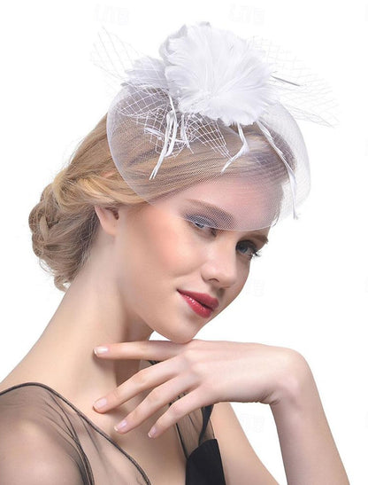 Wholesale Fascinators Hats Headwear Hat Top Hat Veil Hat Horse Race Cocktail Elegant Vintage With Feather Bows Headpiece Headwear