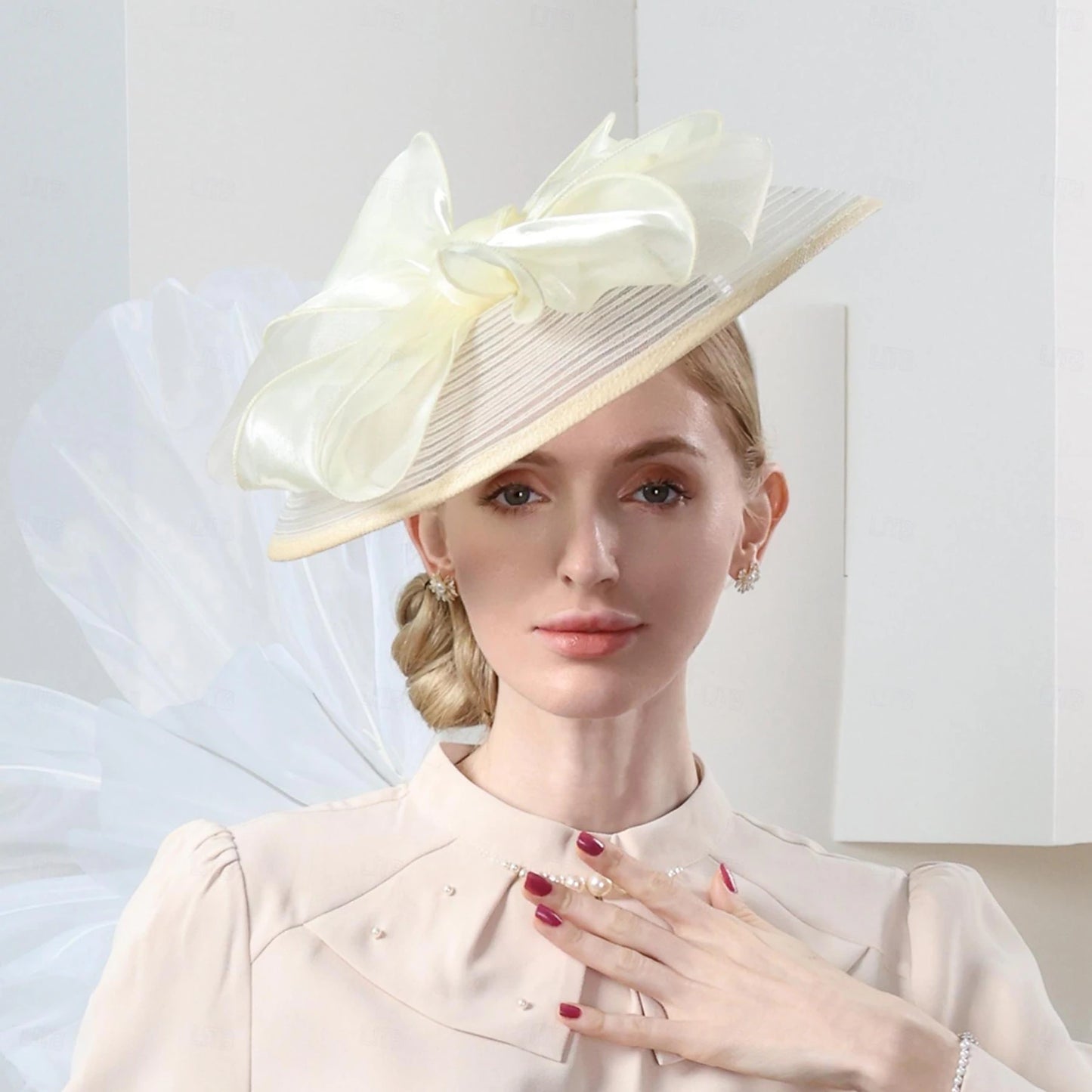 Wholesale Headbands Hats Headwear Sun Hat Top Hat Wedding Tea Party Elegant Wedding With Bowknot Headpiece Headwear