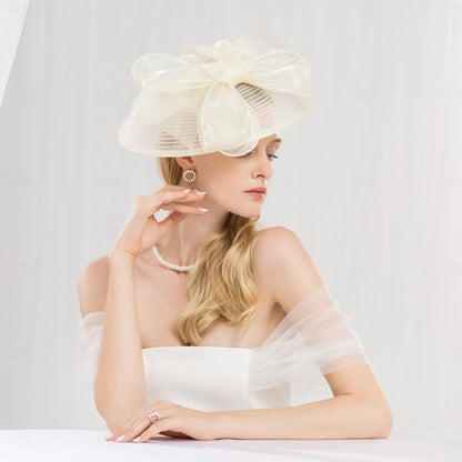 Wholesale Headbands Hats Headwear Sun Hat Top Hat Wedding Tea Party Elegant Wedding With Bowknot Headpiece Headwear