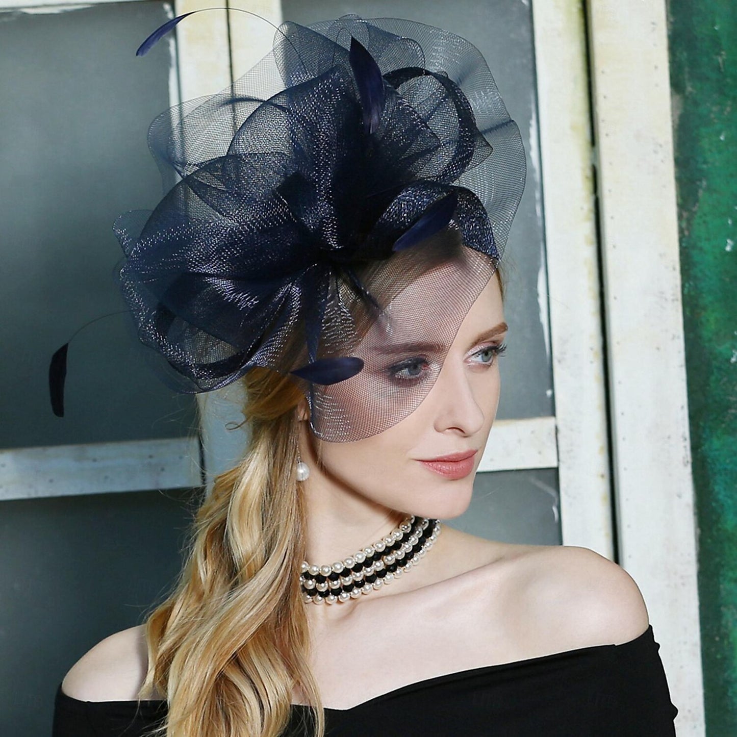 Wholesale Headbands Hats Headwear Tulle Floppy Hat Sun Hat Wedding Tea Party Elegant Wedding With Bowknot Headpiece Headwear