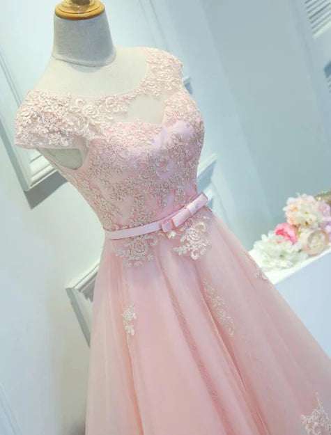 Aimishang A Line Party Dress Lace Applique Cute Homecoming Dress Short Prom Dress Graduation Dress