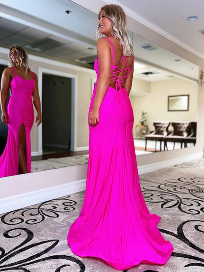 Wholesale Mermaid Spaghetti Straps Jersey Prom Dress