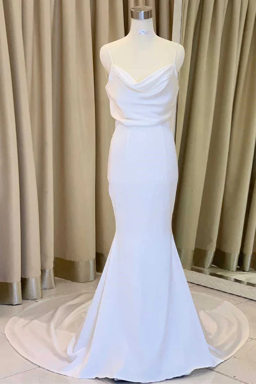 Wholesale Elegant White A-Line Long Wedding Dress