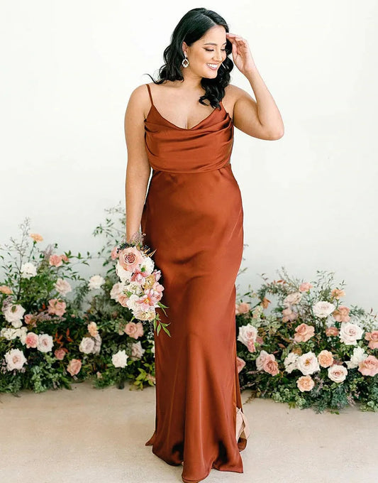 Wholesale Bridesmaid Dress Spaghetti Straps Sleeveless